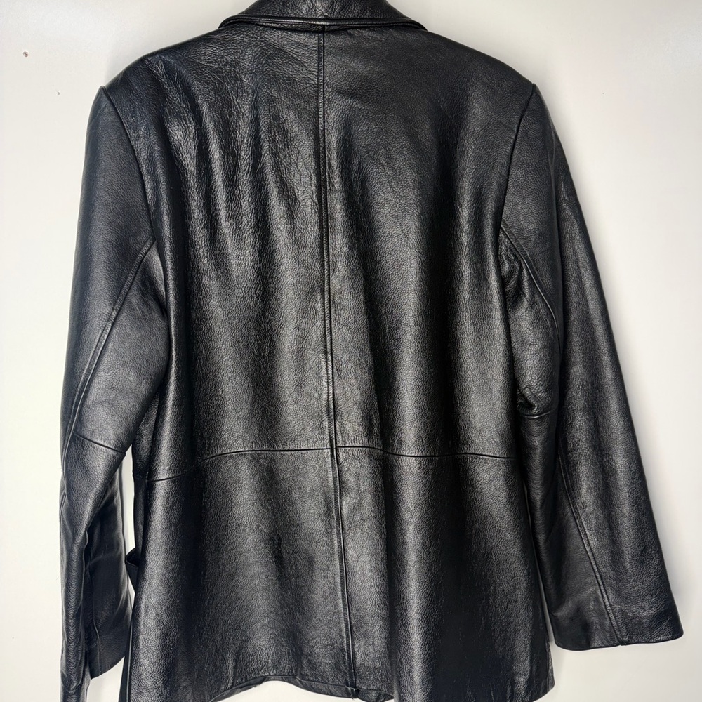 Wilda Classic Black Leather Jacket Women’s